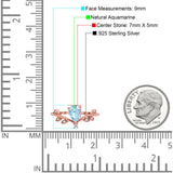 Floral Pear Teardrop Natural Stone Chevron Ring