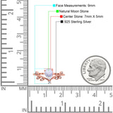 Floral Pear Teardrop Natural Stone Chevron Ring