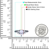 Pear Teardrop Natural Stone Wedding Ring