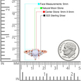 Pear Teardrop Natural Stone Wedding Ring