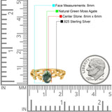 Infinity Oval Natural Stone Solitaire Ring
