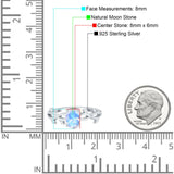 Infinity Oval Natural Stone Solitaire Ring