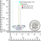 Art Deco Round Natural Stone Floral Ring