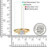 Art Deco Round Natural Stone Floral Ring