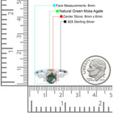 Art Deco Oval Natural Stone Floral Ring