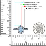 Art Deco Oval Natural Stone Hexagonal Ring