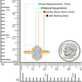 Art Deco Oval Natural Stone Hexagonal Ring