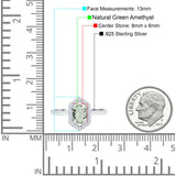 Art Deco Oval Natural Stone Hexagonal Ring