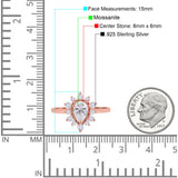 Pear Teardrop Natural Stone Floral Ring