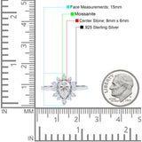 Pear Teardrop Natural Stone Floral Ring