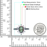 Pear Teardrop Natural Stone Floral Ring