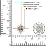 Pear Teardrop Natural Stone Floral Ring