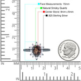 Pear Teardrop Natural Stone Floral Ring