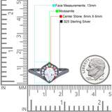 Pear Natural Stone Leaf Chevron Ring