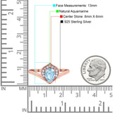 Pear Natural Stone Leaf Chevron Ring