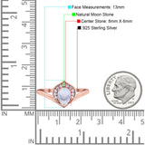 Pear Natural Stone Leaf Chevron Ring