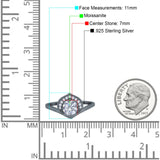 Art Deco Round Natural Stone Leaf Style Ring