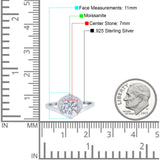 Art Deco Round Natural Stone Leaf Style Ring