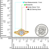 Art Deco Round Natural Stone Leaf Style Ring