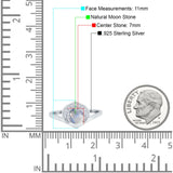 Art Deco Round Natural Stone Leaf Style Ring