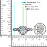 Art Deco Round Natural Stone Halo Ring