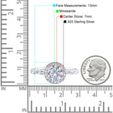 Art Deco Round Natural Stone Halo Ring