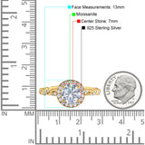 Art Deco Round Natural Stone Halo Ring