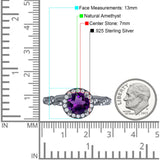 Art Deco Round Natural Stone Halo Ring