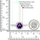 Art Deco Round Natural Stone Halo Ring