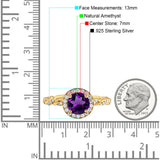 Art Deco Round Natural Stone Halo Ring