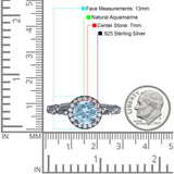 Art Deco Round Natural Stone Halo Ring