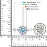 Art Deco Round Natural Stone Halo Ring