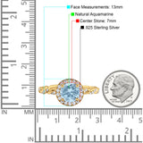 Art Deco Round Natural Stone Halo Ring