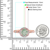 Art Deco Round Natural Stone Halo Ring