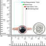 Art Deco Round Natural Stone Halo Ring