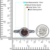 Art Deco Round Natural Stone Halo Ring