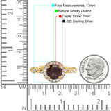 Art Deco Round Natural Stone Halo Ring