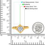 Minimalist Round Natural Stone Solitaire Ring