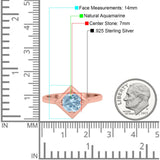 Minimalist Round Natural Stone Solitaire Ring