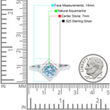 Minimalist Round Natural Stone Solitaire Ring