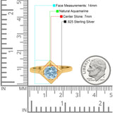 Minimalist Round Natural Stone Solitaire Ring