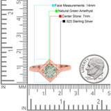 Minimalist Round Natural Stone Solitaire Ring