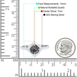 Minimalist Round Natural Stone Solitaire Ring