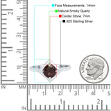 Minimalist Round Natural Stone Solitaire Ring