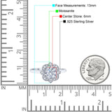 Floral Style Round Natural Stone Ring