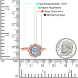 Floral Style Round Natural Stone Ring