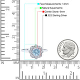 Floral Style Round Natural Stone Ring