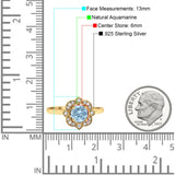 Floral Style Round Natural Stone Ring