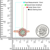 Floral Style Round Natural Stone Ring