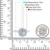 Floral Style Round Natural Stone Ring